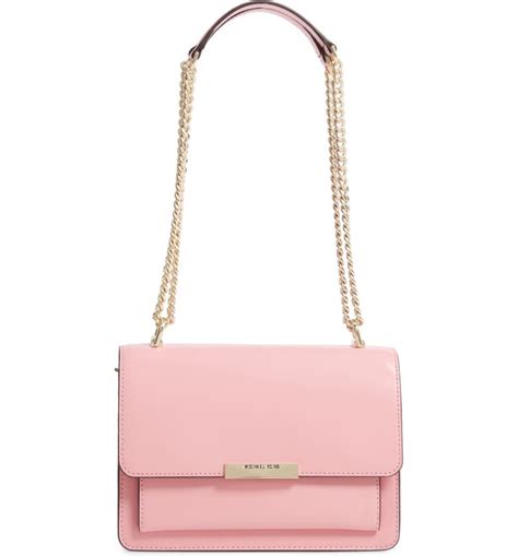 michael kors jade large gusset rosashoulder bag carnation